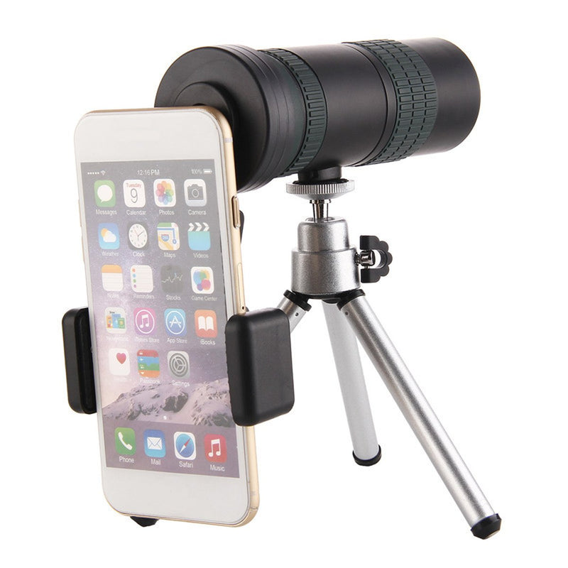 8-24X30 Zoom Monocular Dual Focus HD Optic BAK4 Day Night Vision Telescope+Smartphone Adapter+Tripod