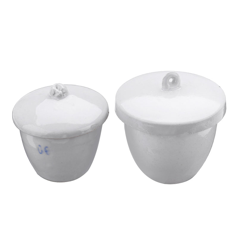 30/50ML Porcelain Crucible High Temperature Chemical Teaching Laboratory Equipment Lab Glassware Kit