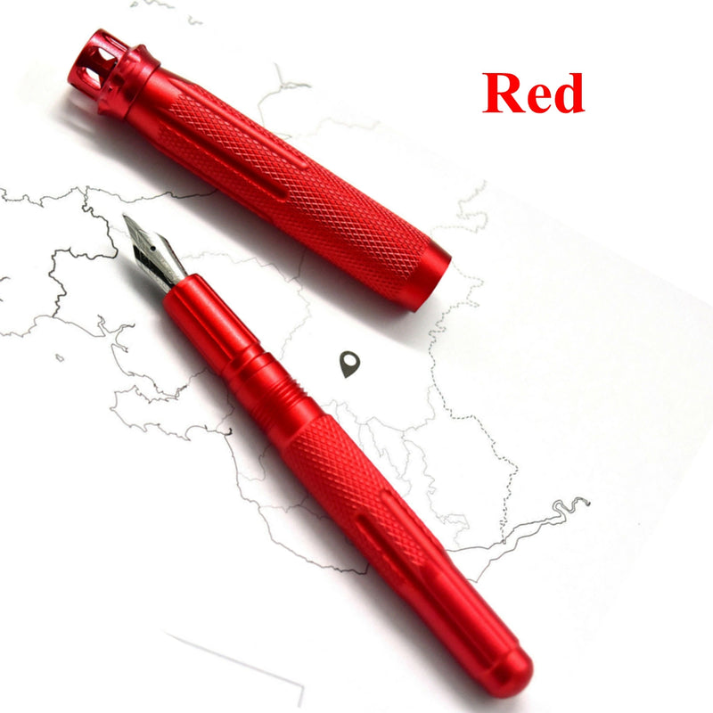 Fuliwen 015 Alumium Fountain Pen M Nib Writing Gift Converter Executive Pen