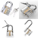 26PCS Locksmith Tools Practice Transparent Lock Kit With Broken Key Extractor Wrench Tool Removing Hooks Hardware Lock Picks