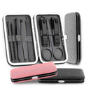 Y.F.M Stainless Steel Black Nail Clipper Pedicure Scissor Tweezer Manicure Set Kit