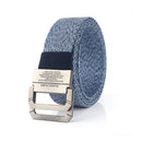 AWMN 125cm Double Ring Tactical Belt Leisure Camping Hunting Nylon Waist Belt