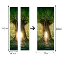 3D Tree Hole Door Sticker Mural PVC Waterproof Decals Home Wall Decorations