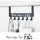 Nice Day Creative Carbon Steel Over The Door Hooks Clothes Coat Hat Towel Hanger Wall Hook