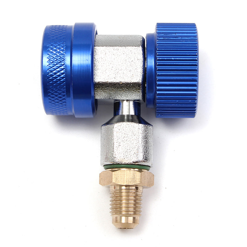 Adapter R134A Quick Coupler 90 Low & High Side AC Manifold Extractor Valve Core