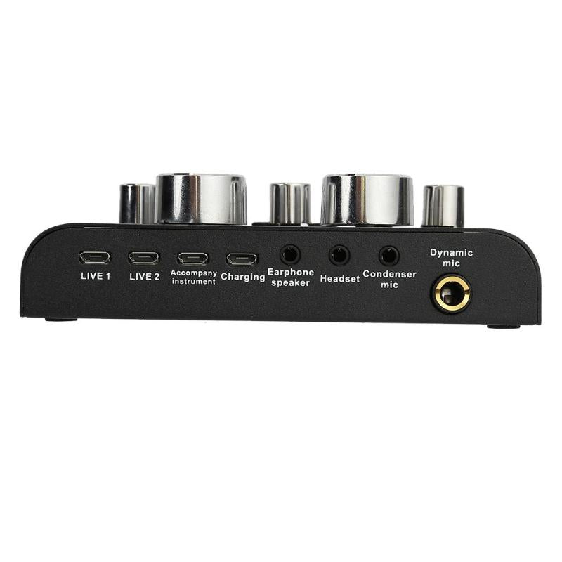 Bakeey V8 Pro Sound Card Audio External USB Headset Microphone Live Broadcast Sound Card for Mobile Computer Audio Interface