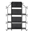 Black 4 Tier Standing Shelves Shelving Unit Kitchen Storage Rack