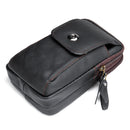 Leather Zipper Belt Pouch Bag Vintage Phone Tactical Waist Bag Storage Holder Pack