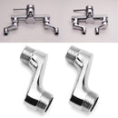 2Pcs Claw Foot Bath Tub Shower Faucet Adjustable Adapter Swing Arms 3/4 1/2 Replacement Accessories