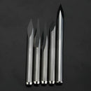 5pcs 3.175mm Shank 0.2mm 15/20/30/45/60 Degree Tungsten Steel Engraving Bits CNC Tool