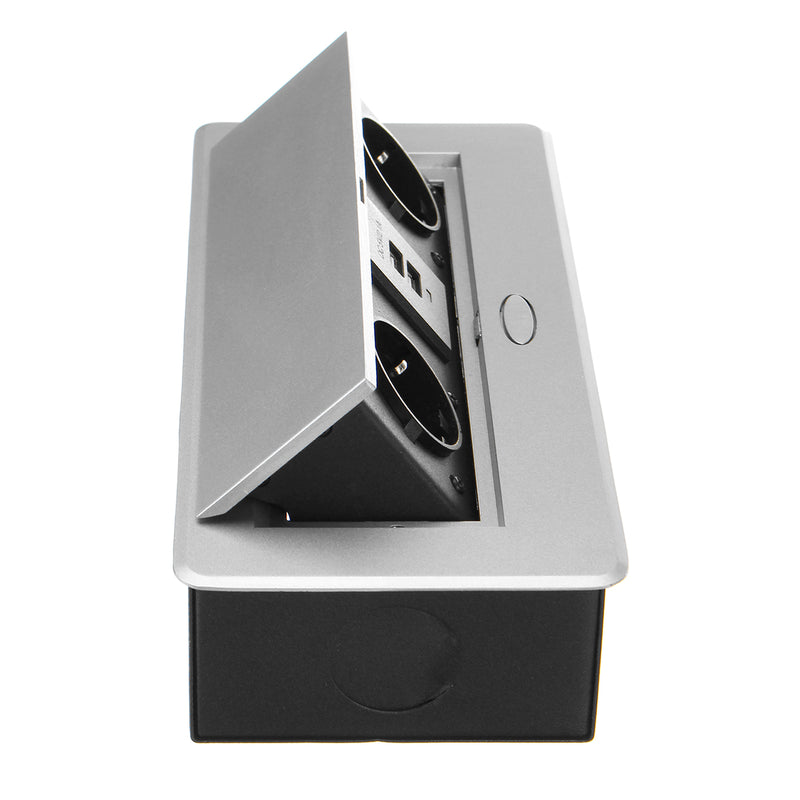 Socket Floor Table Socket 2 EU Plug & 2 USB Socket Charger