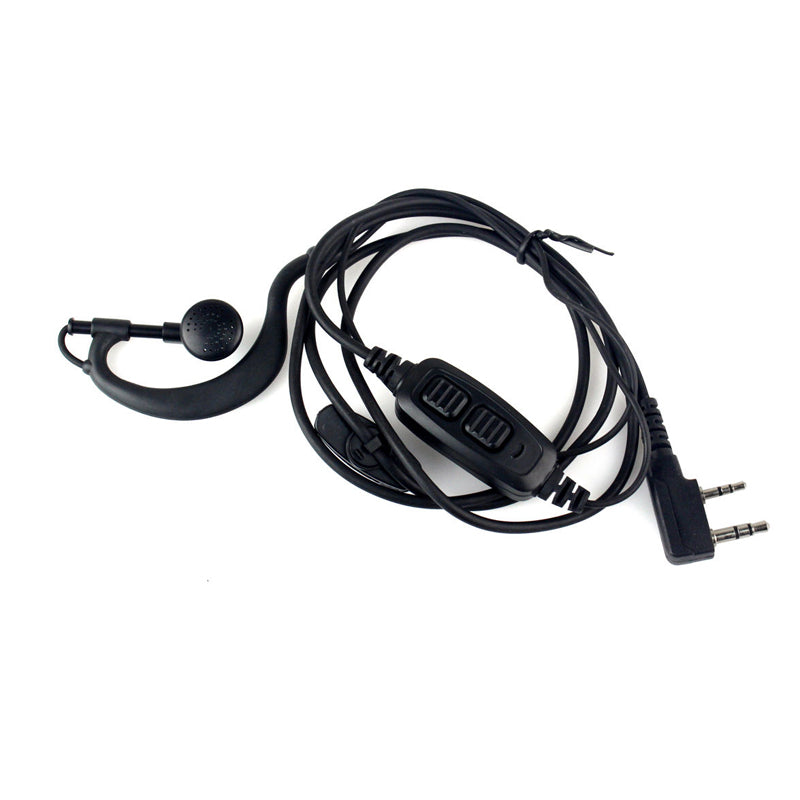 2 PIN PTT Earpiece Headset Earphone Mic For BAOFENG 888S UV5 Two-way Radio Walkie Talkie