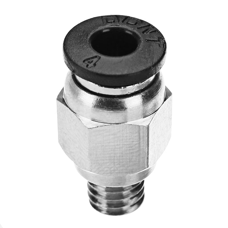 10Pcs 4.3mm Bore Pneumatic Connectors PC4-M6 Fit 4mm PTFE Tube Connector Coupling Feed Inlet