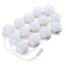 5M 14LEDs Hollywood Style White LED Vanity Mirror Lights Kit + US Adaptor+Dimmer DC12V