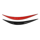 Glossy Black ABS Headlight Eye Lid Eyebrow Cover Trim For Infiniti Q50 2014-18