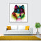 Miico Hand Painted Oil Paintings Abstract Colorful Wolf Head Wall Art For Home Decoration Painting