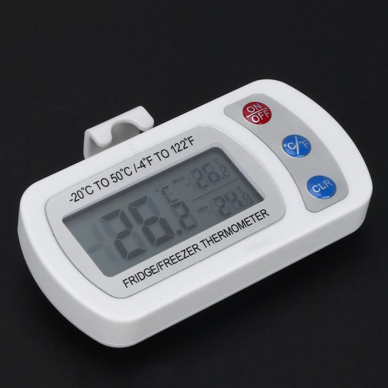 TS-BY53 White ABS Plastic Shell Waterproof Digital LCD Thermometer Instruments With Hanging Hook