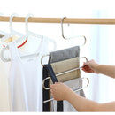 Mrosaa 5 layers S Shape MultiFunctional Clothes Hangers Pants Storage Hangers Cloth Rack Multilayer Storage Cloth Hanger