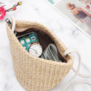 3L Women Straw Bag Woven Beach Handbag Shoulder Tote Outdoor Travel