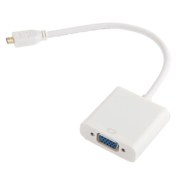 Cable Adapter Converter Video 720P 1080P Micro HDMI Male to VGA Female J9R4