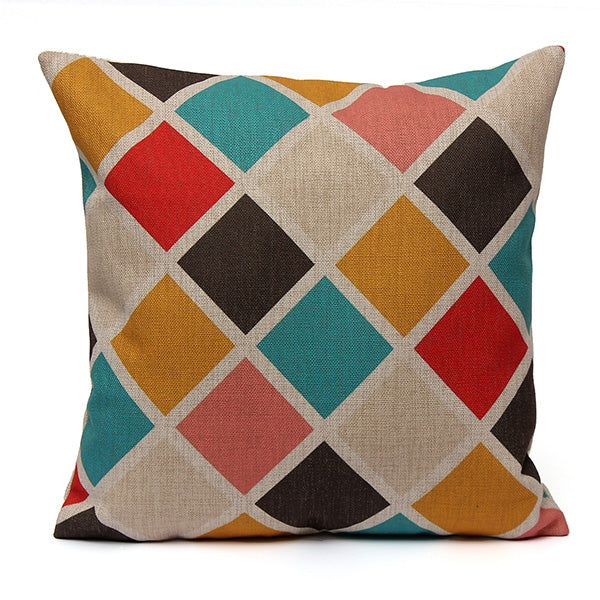 Geometric Abstract Printed Cushion Cover Sofa Bed Pillow Case