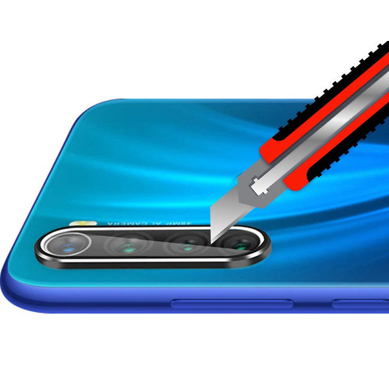 Bakeey Xiaomi Redmi Note 8 Anti-scratch Aluminum Metal Circle Ring + Tempered Glass Rear Phone Lens Protector
