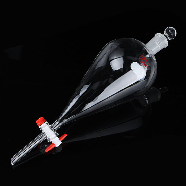 1000mL 24/40 Pyriform Borosilicate Glass Separatory Funnel Pear Shape PTFE Stopcock Laboratory