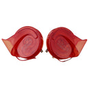 Pair 12V 110dB Air Snail Horn Universal Red Super Loud For Car Van Motorcycle
