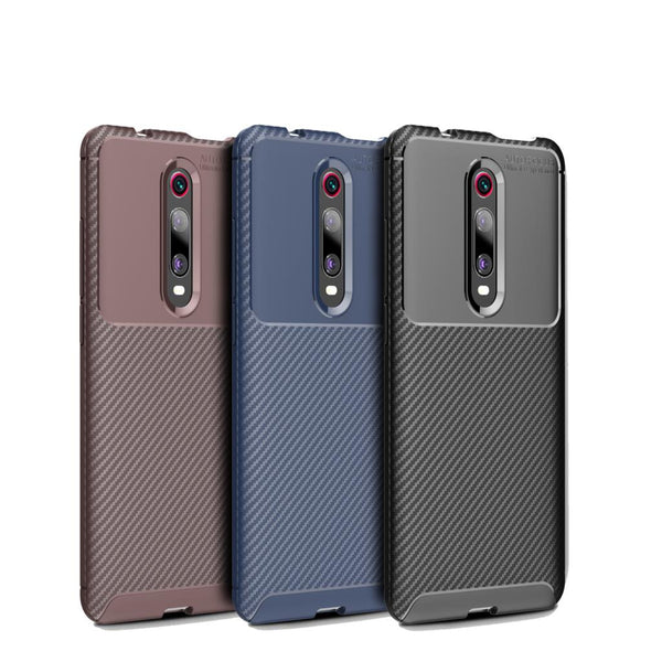 Bakeey Luxury Carbon Fiber Shockproof Silicone Protective Case for Xiaomi Mi9T / Xiaomi Mi 9T Pro / Xiaomi Redmi K20 / Redmi K20 Pro