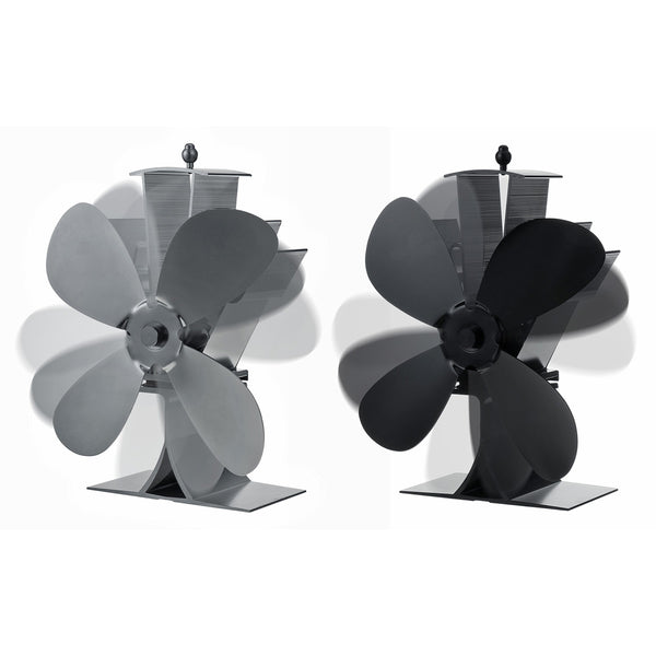 4 Blades Aluminum Fireplace Fan 1100rpm Quiet Heat Powered Stove Fan Wood Burning Eco-Friendly Efficient Heat Distribution