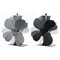 4 Blades Aluminum Fireplace Fan 1100rpm Quiet Heat Powered Stove Fan Wood Burning Eco-Friendly Efficient Heat Distribution
