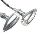 4pcs 10mm Motorcycle Bullet Turn Signal Indicator Light For Harley Davidson Cruiser Chopper Chrome