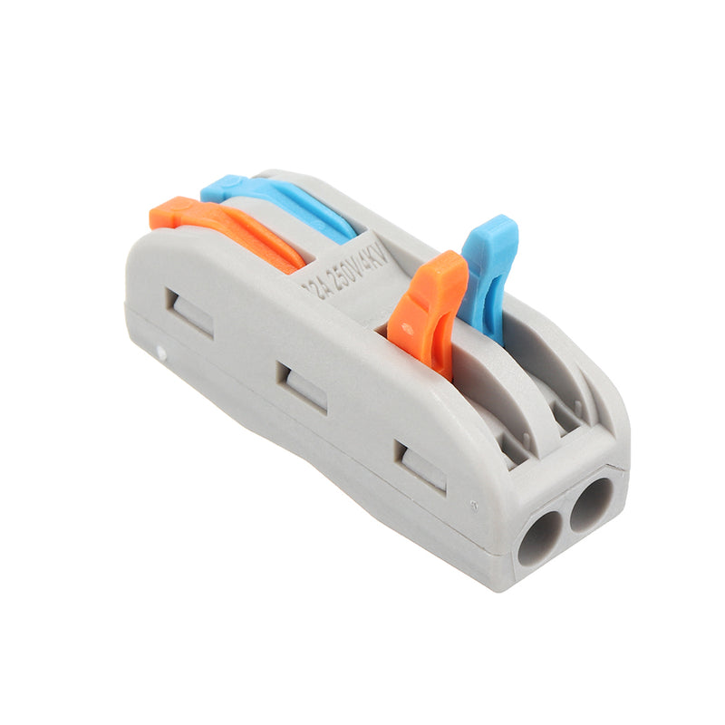 20Pcs PCT-2 2Pin Colorful Docking Connector Electrical Connectors Wire Terminal Block Universal Electrical Cable Wire Connector