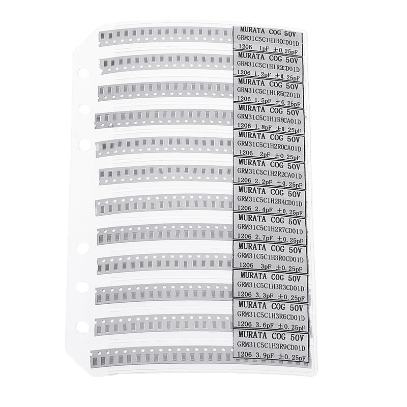 4000pcs 80values*50pcs 1206 SMD Capacitor Assorted Sample Book Kit