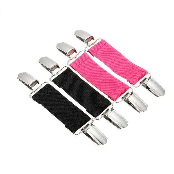 70x25mm Stretchable Fixed Clamp Clip Extender Webbing Alloy for Pants Bed Sheet