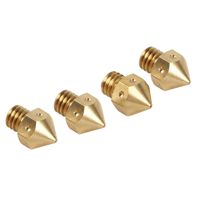 4PCS 0.3mm/0.4mm Copper Brass Extruder Nozzle For 1.75mm 3D Printer Filaments