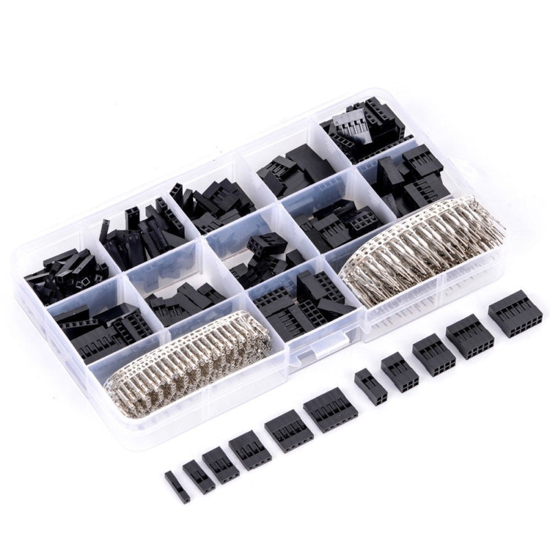 620Pcs 2.54mm Dupont Jumper Connector Terminal Connector Compatible Wire Gauge 18-26AWG Housing Kit
