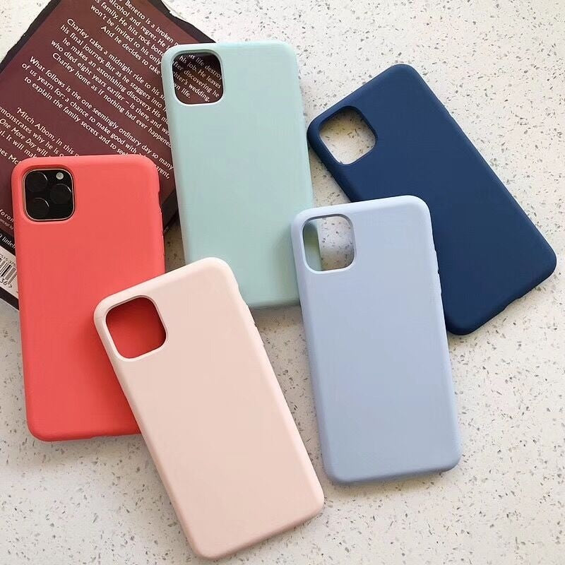 Bakeey Smooth Shockproof Soft Liquid Silicone Rubber Back Cover Protective Case for iPhone 11 Series