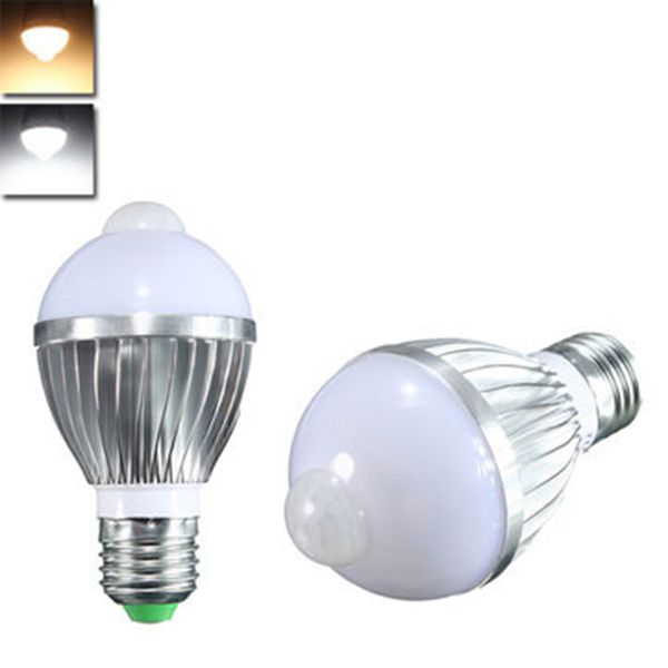 E27 5W Auto PIR Infrared Motion Sensor Detection LED Bulb Lamp 85-265V