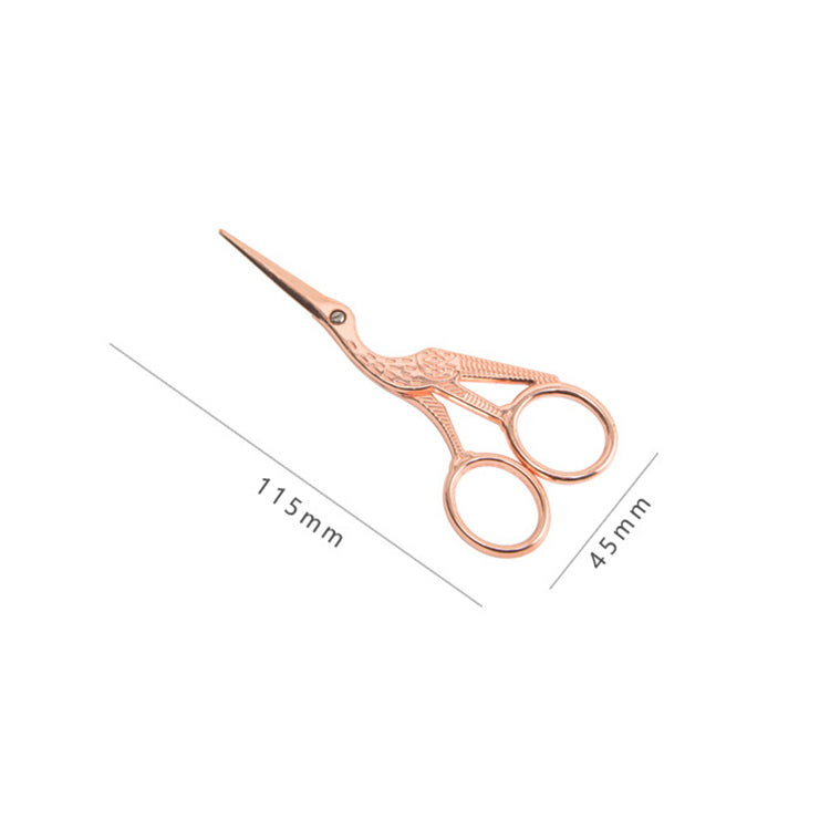 Miwoo MW-0306-01 1 Piece Stainless Steel Crane Shape Scissors Stork Embroidery Sewing Measures Retro Hand Craft Shears Tools