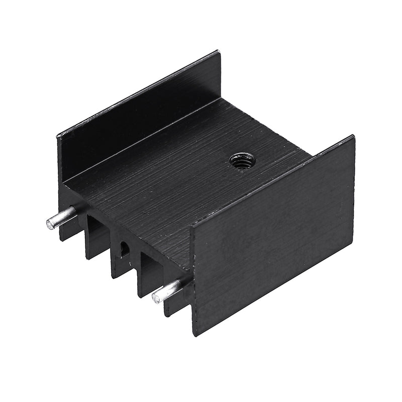 10Pcs TO-220 Aluminum Triode Heat Sink 25x23.5x15.8mm Aluminum Radiator