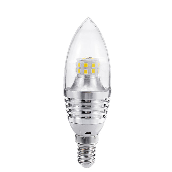 E14 5W 7W 9W 12W SMD 2835 Sliver LED Candle Light Bulb Chandelier Lighting AC85-265V