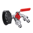 1/2 Inch S60x6 IBC Brass Water Tank Adapter Double Head Tap Outlet Replacement Valve Fitting for Garden Water Connector