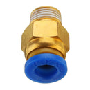 1.75mm/3mm Brass Pneumatic Connector Quick Joint For 3D Printer J-head Remote Extruder