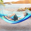 Hewolf 260x150cm Outdoor Double Hammock Camping Hanging Swing Bed With Mosquito Net Max Load 200kg