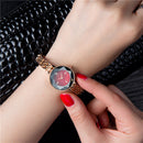 Full Diamond Starry Sky Rose Gold Tassel Strap Fashion Women Quartz Watch