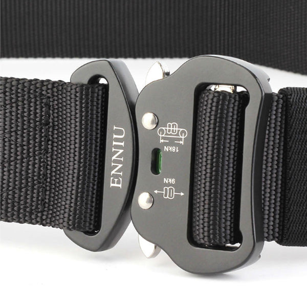ENNIU DC3C 125cm x 4.5cm Punch Free Adjustable Tactical Belt Double Buckle Fashion Wrist Belt Nylon Belt Waist Belts Camping Hunting Nylon Waistband