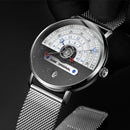 DOM M-1288 Creative Fashion Men Watch 3ATM Waterproof Unique Dial Casual Quartz Watch