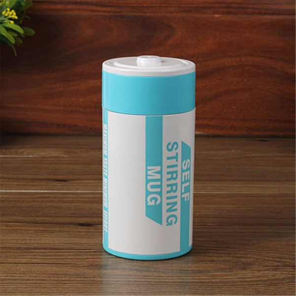 Battery Shape Automatic Coffee Mixing Cup Stainless Steel Milk Mixing Cup Vacuum Insulation Cup