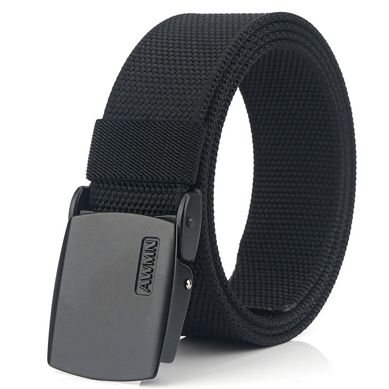 AWMN 120cm x 3.8cm Men Military Tactical Belt Adjustable Nylon Casual Belt Waist Belt With Zinc Alloy Buckle